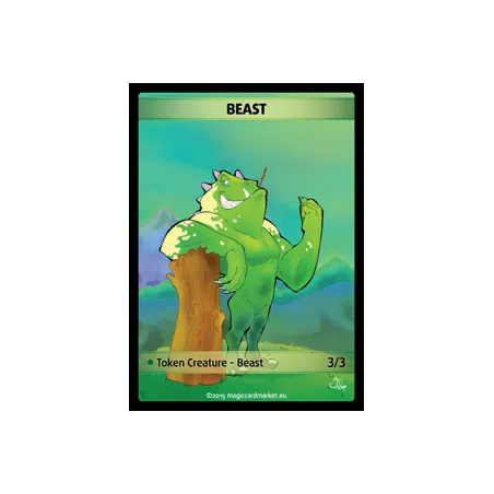 BEAST FOIL TOKENFOILS TOKENS Beast Foil Token (Green 3/3)