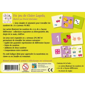 NUMEDINGOENFANTS 7 petits jeux pour travailler les nombres de 1 à 6...