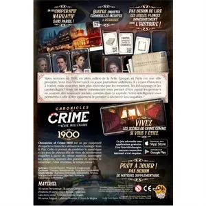 CHRONICLES OF CRIME MILLENIUM 1900JEUX DE SOCIETE Vous êtes Victor ...