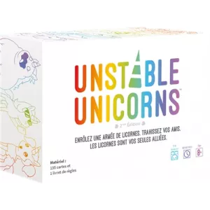 UNSTABLE UNICORNSJEUX D'AMBIANCE Vous commencez avec un bébé licorn...