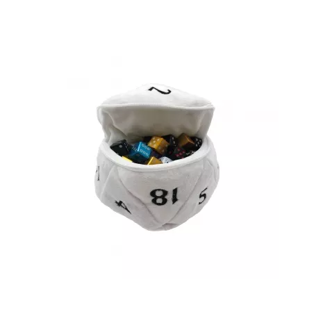 UP D20 PLUSH DICE BAG BLANCDES & BOURSES Nouveau sac de dés basé su...