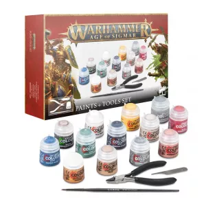 WARHAMMER AGE OF SIGMAR PAINTS + TOOLS SETWARHAMMER L'assemblage et...