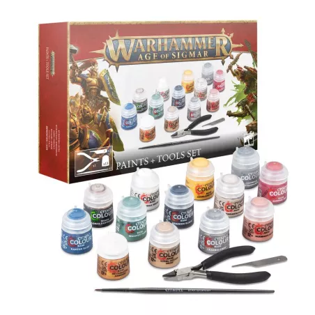 WARHAMMER AGE OF SIGMAR PAINTS + TOOLS SETWARHAMMER L'assemblage et...