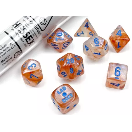 LAB DICE ROSE GOLD LIGHT BLUE