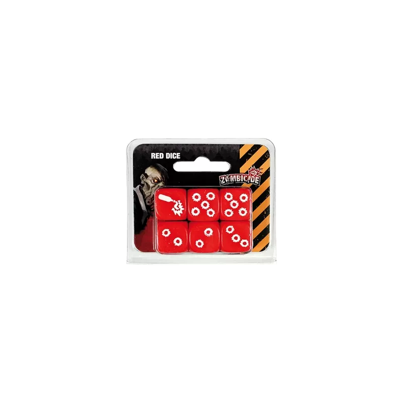 ZOMBICIDE - SET DE DES ROUGEDES & BOURSES Set de 6 dés rouge pour l... ZOMBICIDE - SET DE DES ROUGEDES & BOURSES Set de 6 dés rouge pour l...