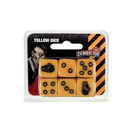 ZOMBICIDE - SET DE DES JAUNEDES & BOURSES Set de 6 dés jaune pour l...