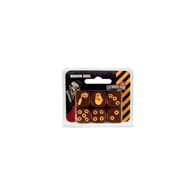 ZOMBICIDE - SET DE DES MARRONDES & BOURSES Set de 6 dés marron pour... ZOMBICIDE - SET DE DES MARRONDES & BOURSES Set de 6 dés marron pour...