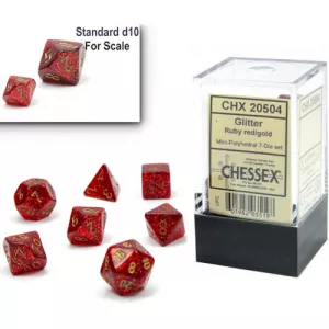 MINI SET 7D GLITTER RR/GDES & BOURSES Set complet de 7 dès Glitter....