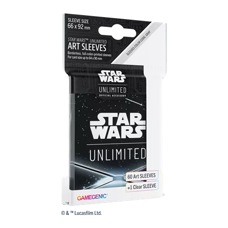SW UNLIMITED ART SLEEVES : CARD BACK BLACKSLEEVES 60 SLEEVES