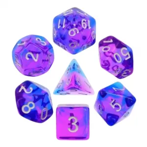 SET DE 7 DES - INDIGO SEADES & BOURSES  Lot de 7 dés – Indigo Sea