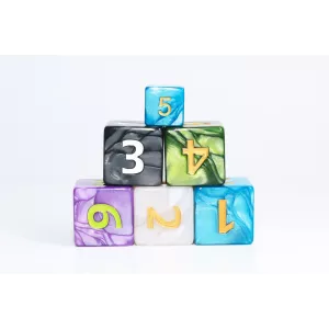 GRAND DE 6 FACES A L'UNITE – BLANC - 25MMDES & BOURSES  Grand dé 6 ...