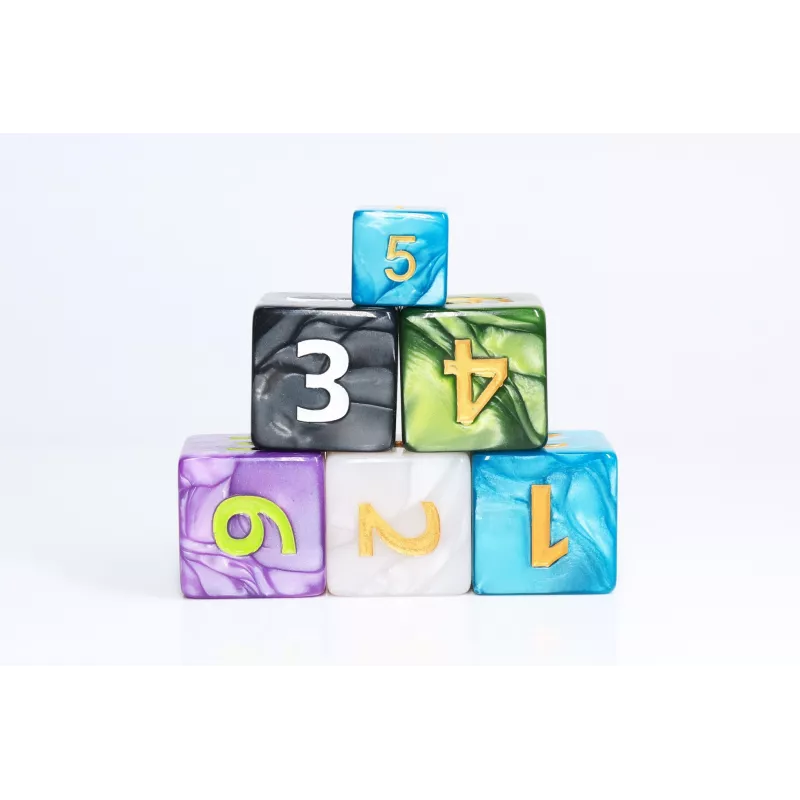 GRAND DE 6 FACES A L'UNITE – BLANC - 25MMDES & BOURSES  Grand dé 6 ...