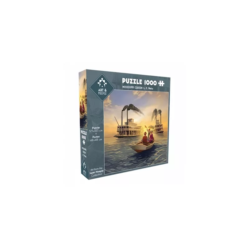 PUZZLE ART & MEEPLE – PUZZLE 1000 PIECES MISSISSIPI QUEEN PUZZLE ART & MEEPLE – PUZZLE 1000 PIECES MISSISSIPI QUEEN