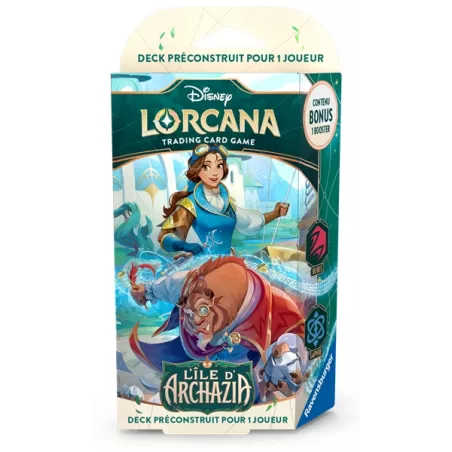 DISNEY LORCANA DECK CHAPITRE 7 L'ILE D'ARCHAZIA RUBY & SAPHIRDECK D...