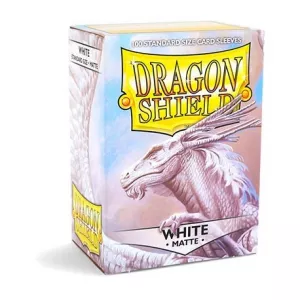 DRAGON SHIELD WHITE MATTEPROTEGES CARTES 100 protèges cartes au pla...