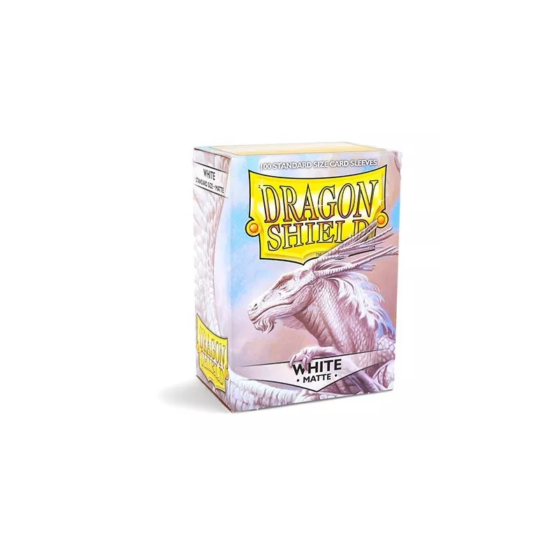 DRAGON SHIELD WHITE MATTEPROTEGES CARTES 100 protèges cartes au pla...