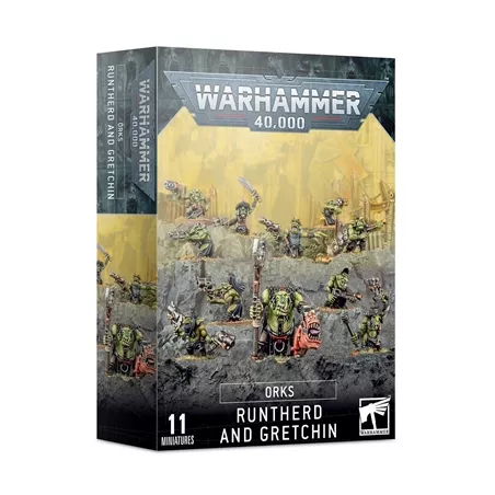 WARHAMMER 40K ORKS - RUNTHERD & GRETCHINWARHAMMER 40K Les Gretchins...