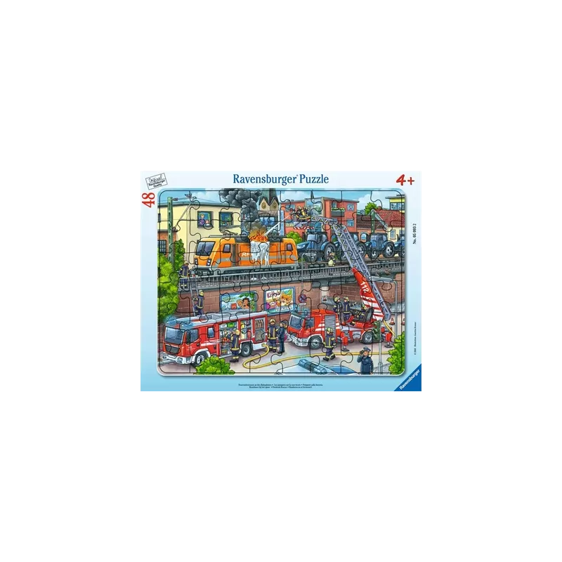 PUZZLE PUZZLE 48 PIECES - LES POMPIERS SUR LA VOIE FERRE PUZZLE PUZZLE 48 PIECES - LES POMPIERS SUR LA VOIE FERRE