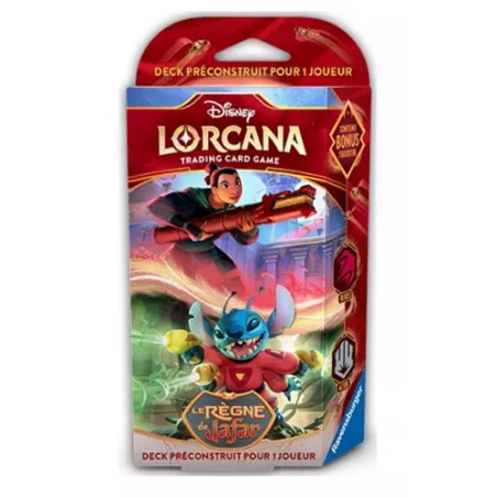 DISNEY LORCANA CHAPITRE 8 DECK LE REGNE DE JAFAR RUBIS & ACIER