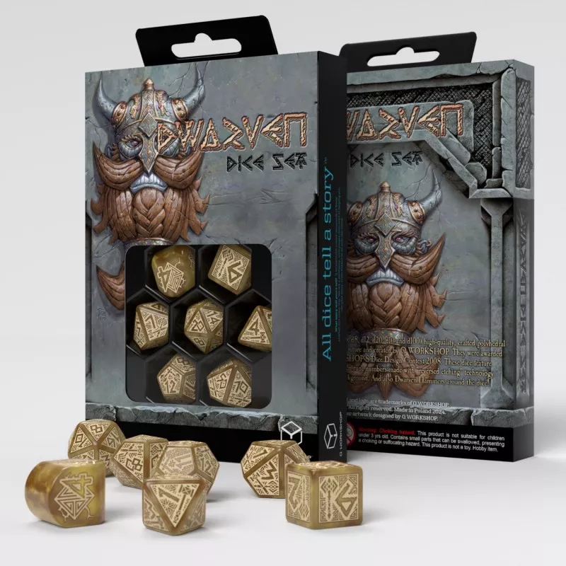 JEUX DE RÔLES DWARVEN DICE SET : GOLD JEUX DE RÔLES DWARVEN DICE SET : GOLD
