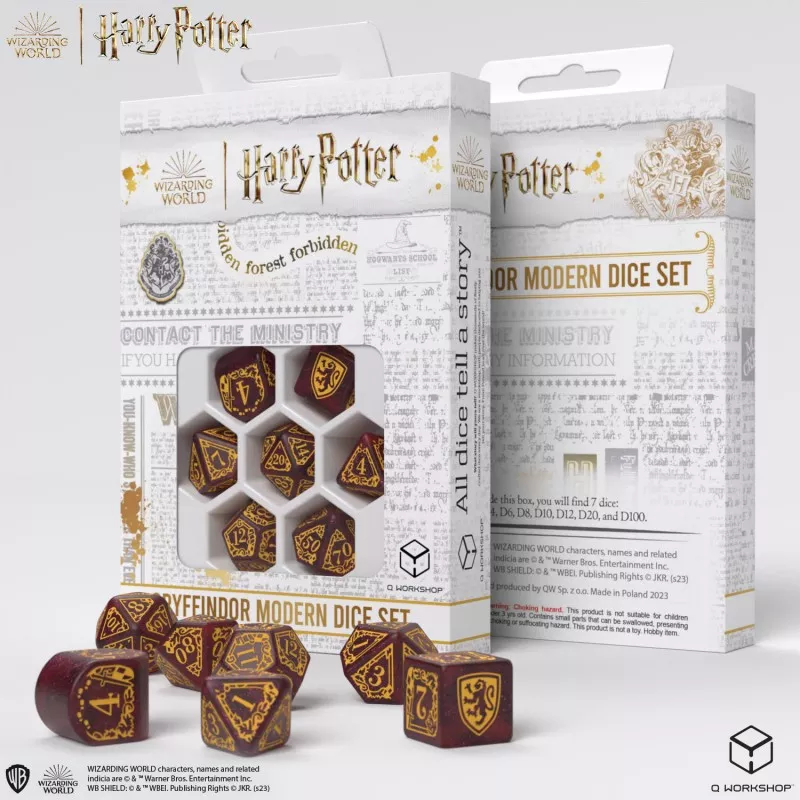 SET DE DES HARRY POTTER GRYFFONDOR ROUGE SET DE DES HARRY POTTER GRYFFONDOR ROUGE