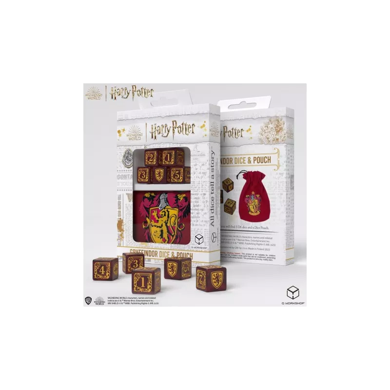 SET DE DES & POCHON GRYFFONDOR SET DE DES & POCHON GRYFFONDOR
