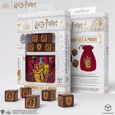 SET DE DES & POCHON GRYFFONDOR 