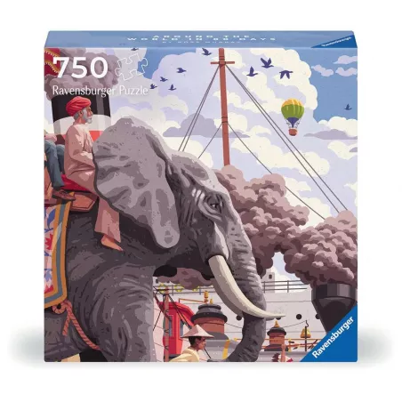 PUZZLE 750 PIECES ART & SOUL LE TOUR DU MONDE EN 80 JOURS