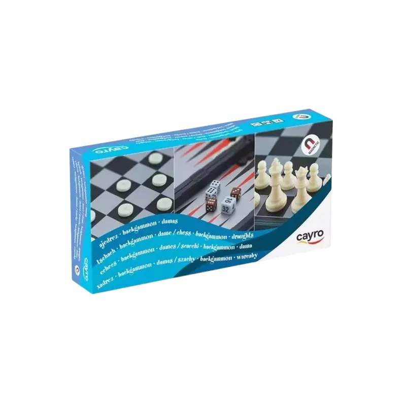 2 JOUEURS 3 JEUX MAGNETIQUE : ÉCHECS, DAMES ET BACKGAMMON 2 JOUEURS 3 JEUX MAGNETIQUE : ÉCHECS, DAMES ET BACKGAMMON