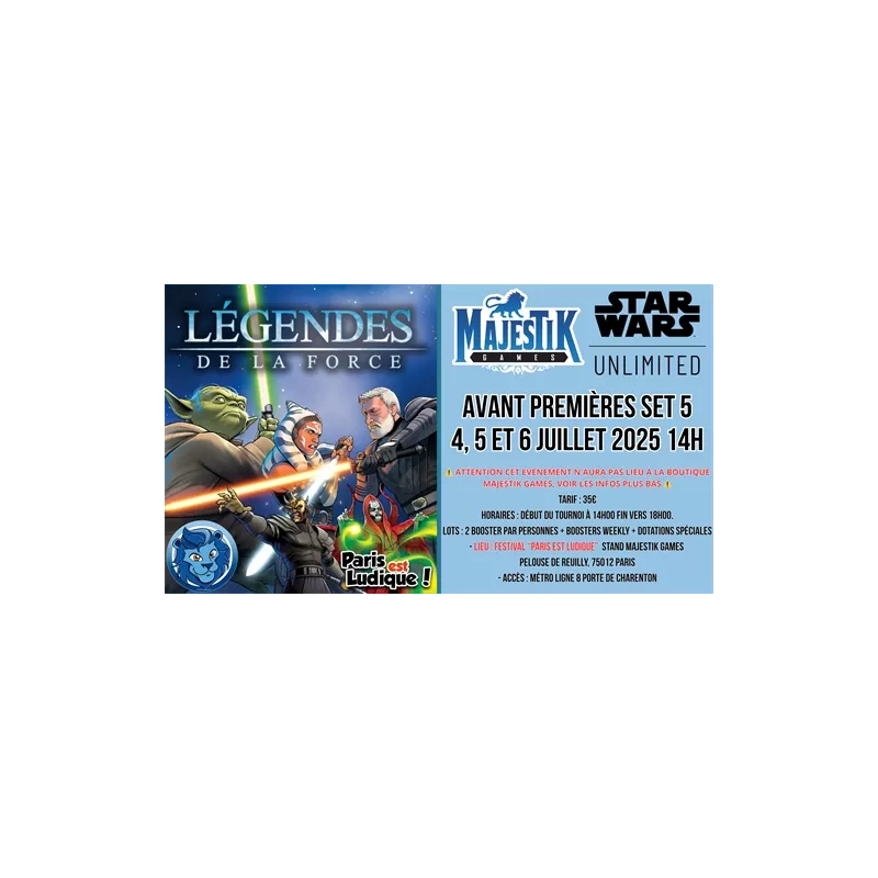 SW UNLIMITED - AVANT PREMIERE LEGENDES DE LA FORCE : DIMANCHE 6 JUI... SW UNLIMITED - AVANT PREMIERE LEGENDES DE LA FORCE : DIMANCHE 6 JUI...