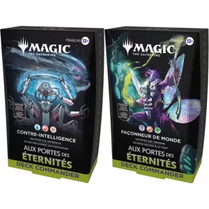 MTG : AUX PORTES DES ETERNITES LOT DES 2 DECKS COMMANDER FR AUX POR...