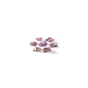 SET DE 7 DES EYEBALL 28 - ROSE - ORDES & BOURSES