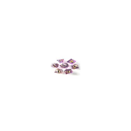 SET DE 7 DES EYEBALL 28 - ROSE - ORDES & BOURSES