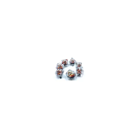 SET DE 7 DES EYEBALL 12 - BLANCDES & BOURSES