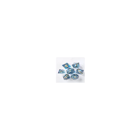 SET DE 7 DES EYEBALL 13 - BLEU - OR DES & BOURSES
