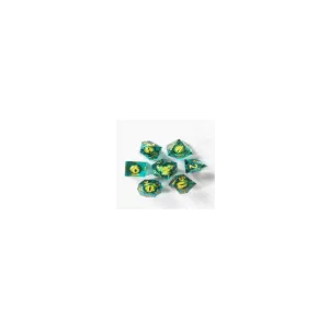 SET DE 7 DES EYEBALL 15 - VERT - OR DES & BOURSES