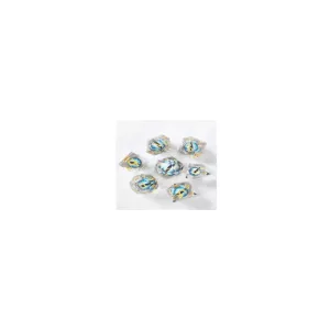SET DE 7 DES EYEBALL 21 - BLANC - ORDES & BOURSES