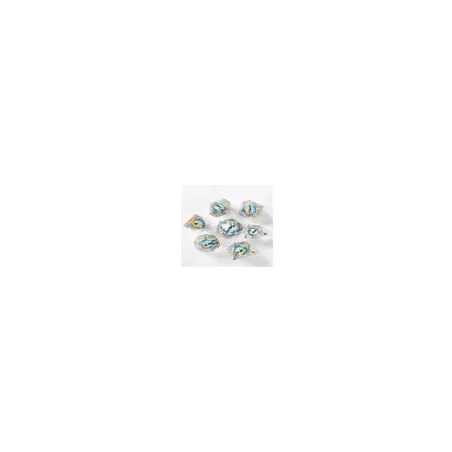 SET DE 7 DES EYEBALL 21 - BLANC - ORDES & BOURSES