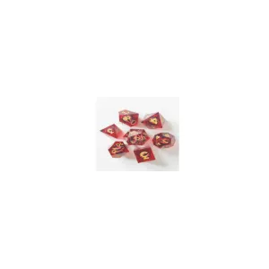 SET DE 7 DES EYEBALL 22 - ROUGE - ORDES & BOURSES