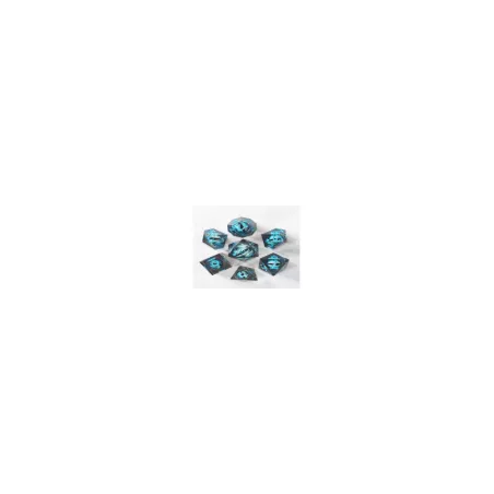 SET DE 7 DES EYEBALL 23 - NOIR - BLEUDES & BOURSES