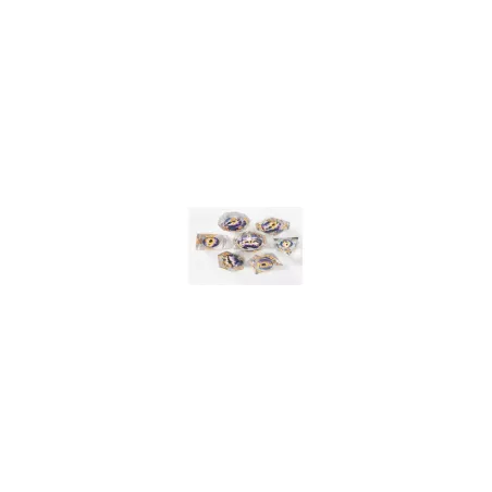 SET DE 7 DES EYEBALL 25 - BLANC - ORDES & BOURSES