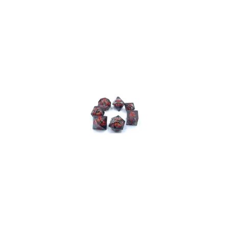 SET DE 7 DES EYEBALL 26 - NOIR - ROUGEDES & BOURSES