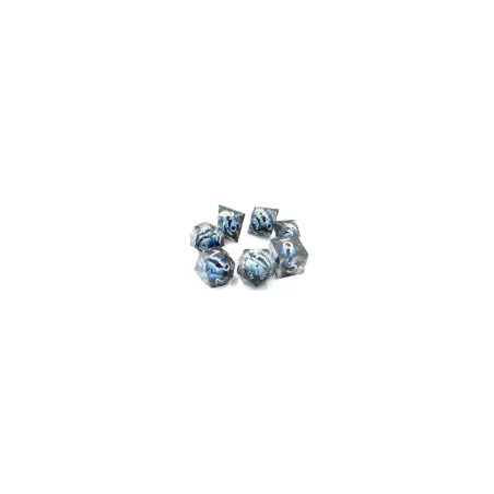 SET DE 7 DES EYEBALL 30 - NOIR TRANSPARENT DES & BOURSES