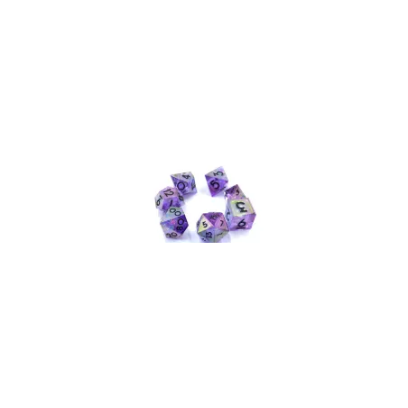 SET DE 7 DES SHARP EDGED 90 - VIOLET GOLDEN - NOIR DES & BOURSES