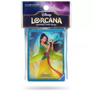DISNEY LORCANA SLEEVES MULANSLEEVE, DECK BOX & PLAYMAT Boîte de 65 ...
