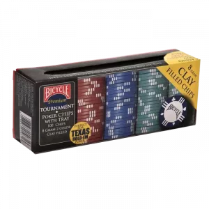 BICYCLE - SET DE 100 JETONS DE POKER TOURNAMENT CLAY FILLED 
