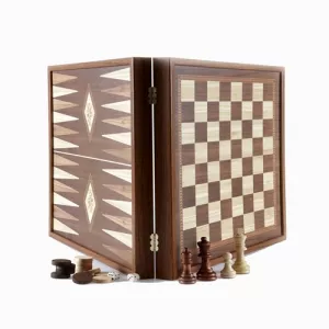 2 JOUEURS ECHECS BACKGAMMON NOYER 27CM