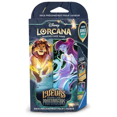 DISNEY LORCANA CHAPITRE 10 DECK LUEURS DANS LES PROFONDEURS SIMBA/MEGARA