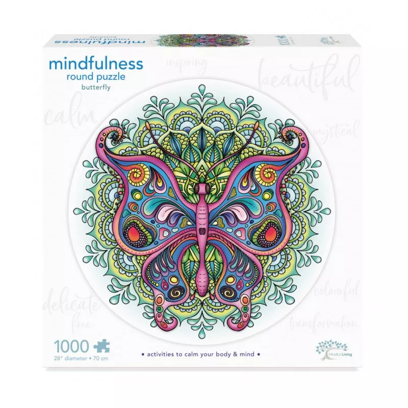 MINDFUL LIVING 1000PCS - MANDALA PUZZLE - PAPILLON