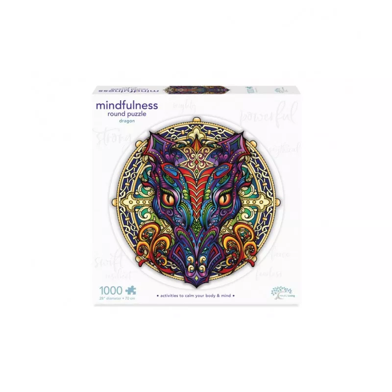 MINDFUL LIVING 1000PCS - MANDALA PUZZLE - DRAGON